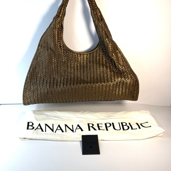 Banana Republic Gold Shoulder Bag with Metallic Sheen NWT